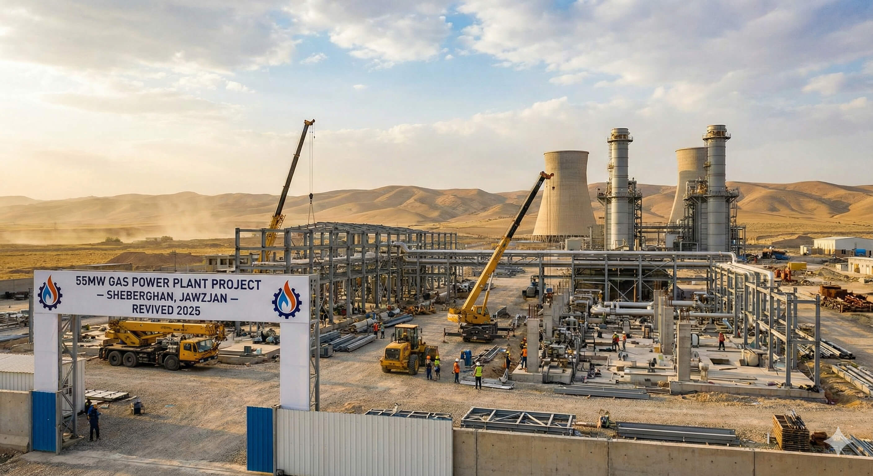 55MW Gas Power Plant in Sheberghan